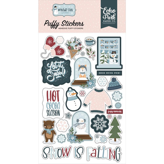 Echo Park - Winter Fun - Puffy Stickers