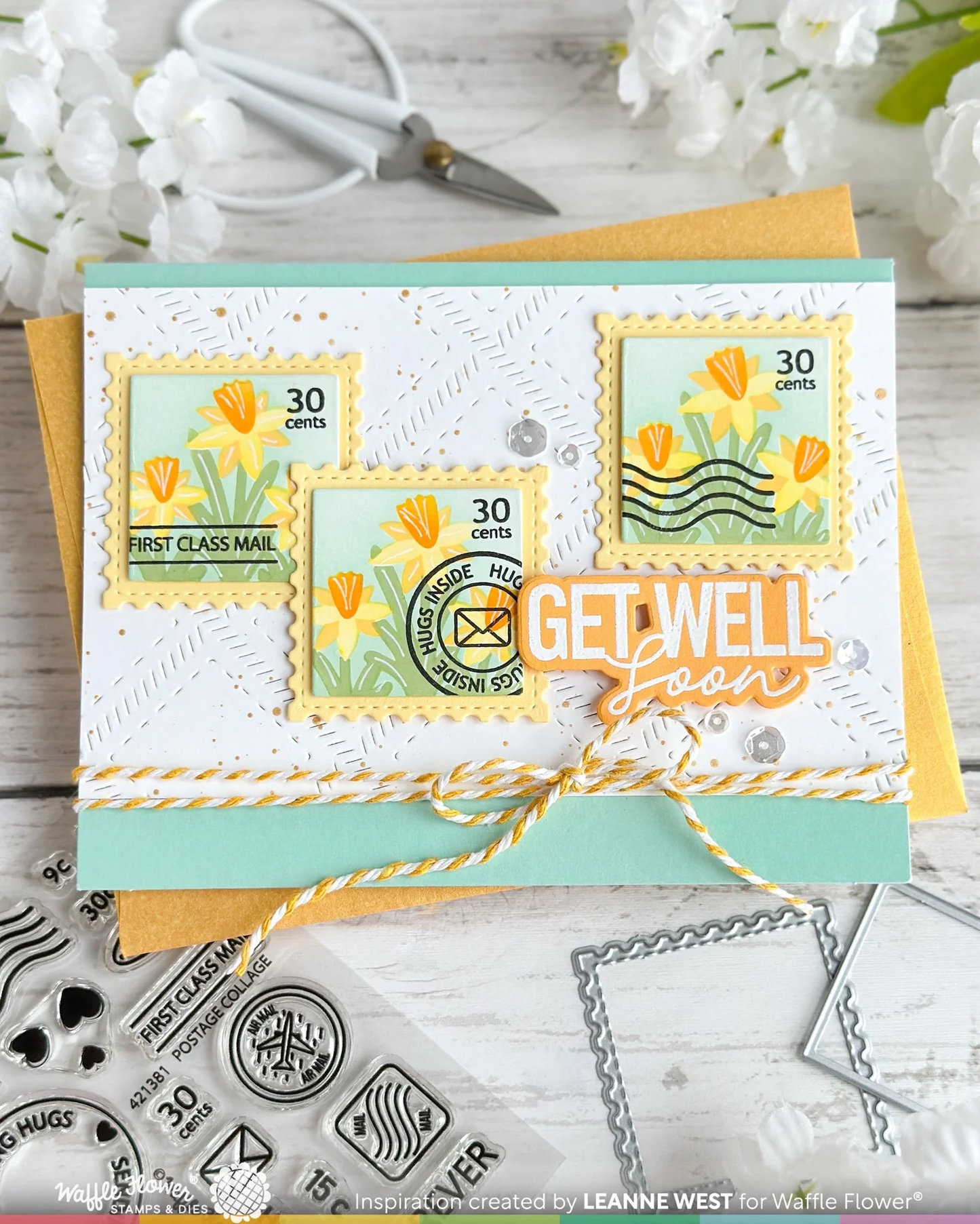 Waffle Flower - Square Postage - Die