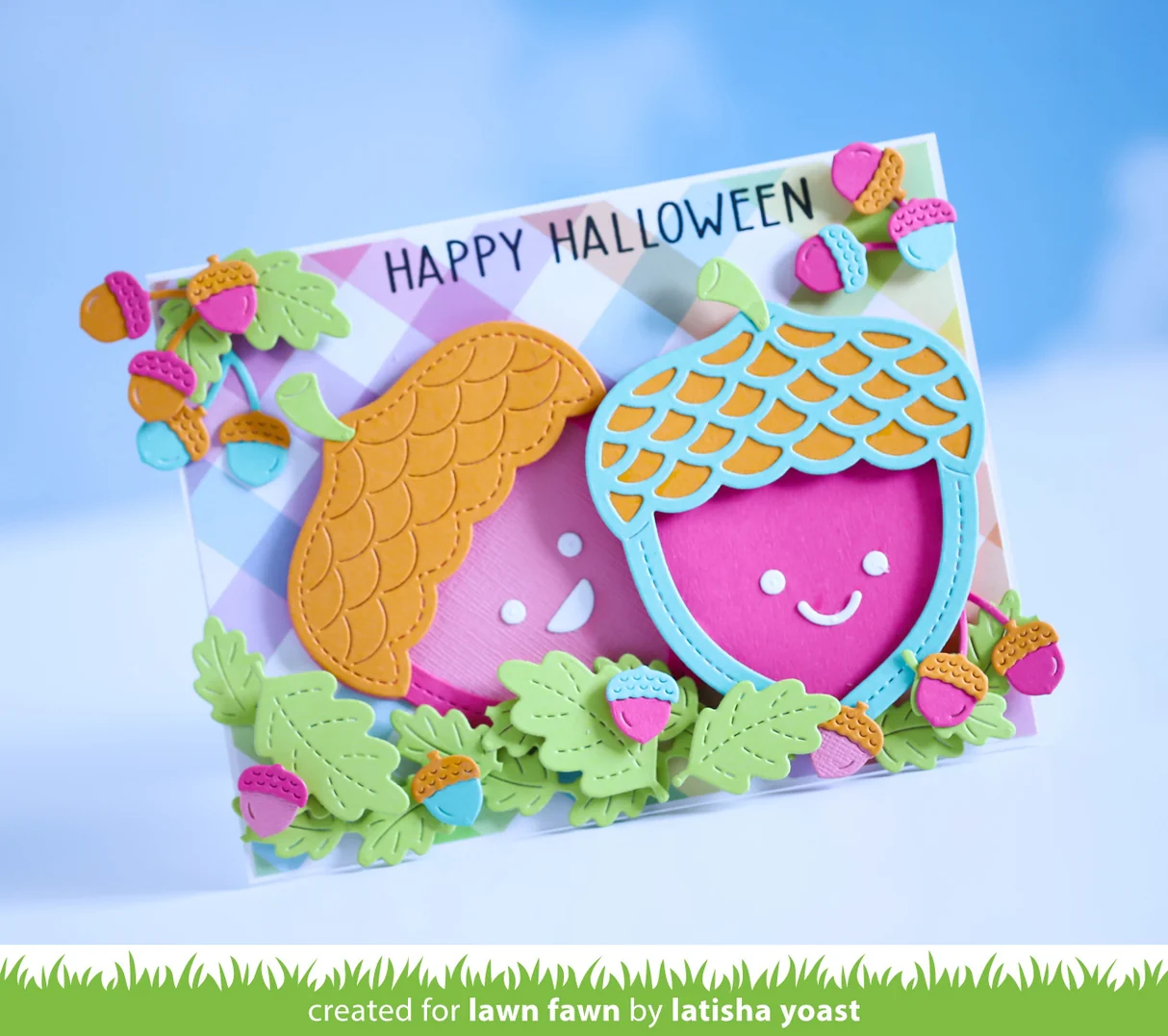 Lawn Fawn - Leaf and Acorn Border Die Set