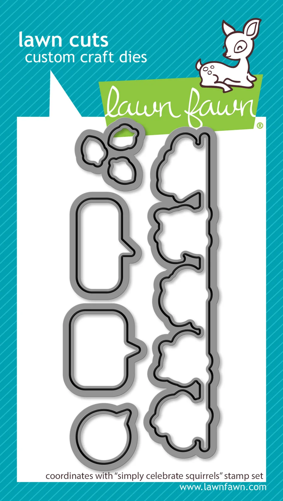 Lawn Fawn - Simply Celebrate: Squirrels Stamp, Die & Stencil Bundle