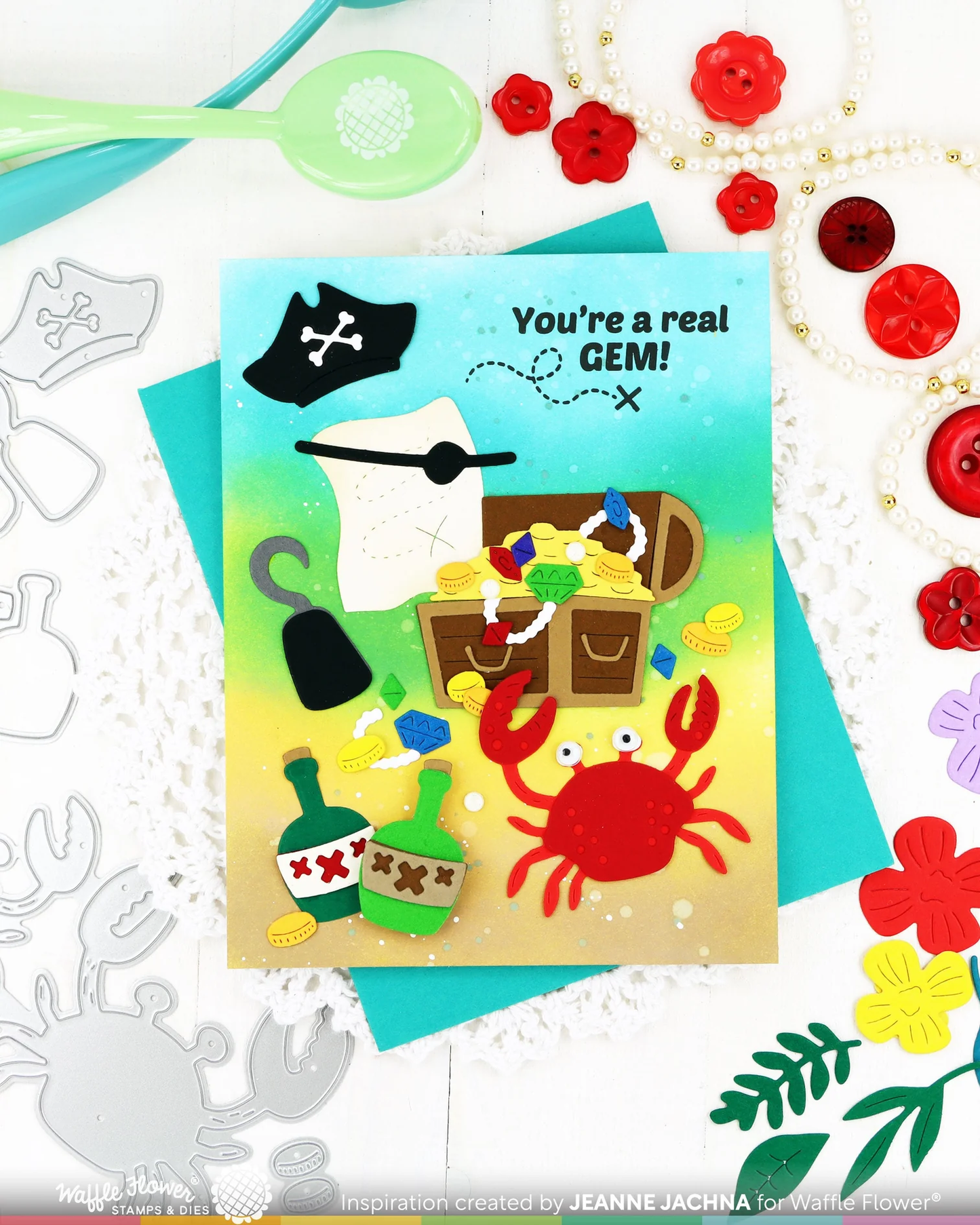Waffle Flower - Inquisitive Pirate Add-On Die Set