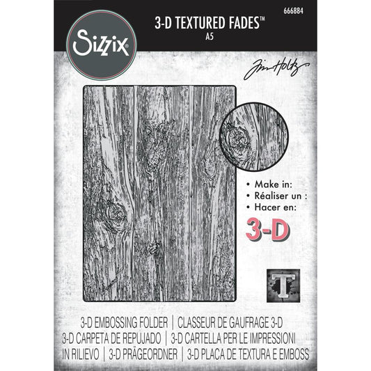 Sizzix - 3D Texture Fades Embossing Folder - A5: Lumbar