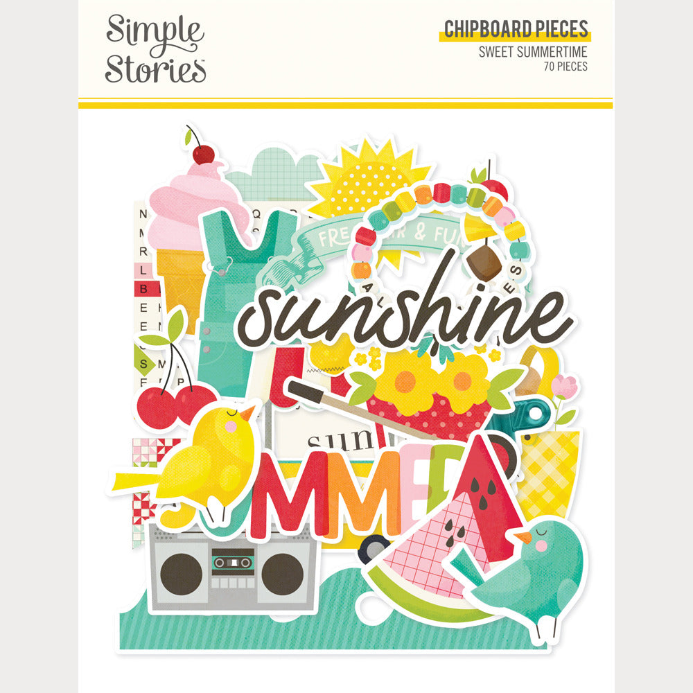 Simple Stories - Sweet Summertime - Chipboard Pieces