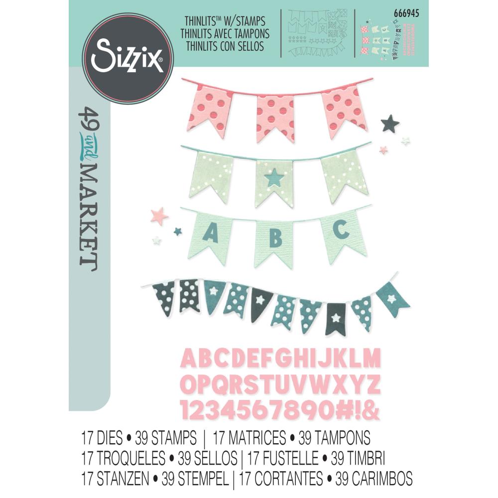 Sizzix - Banner Bash Stamp & Die by 49 and Market