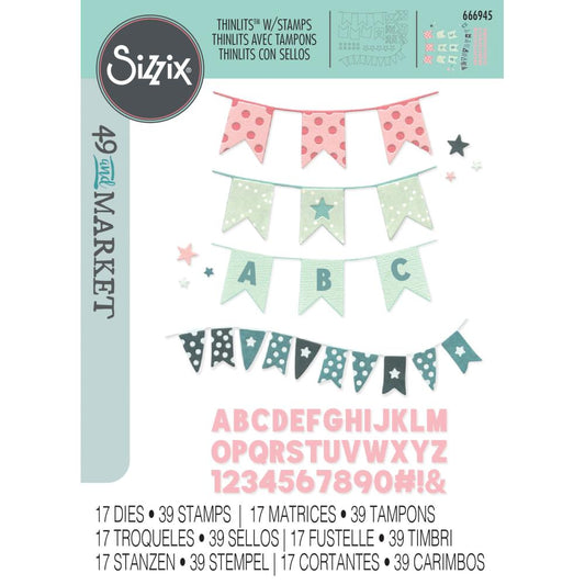 Sizzix - Banner Bash Stamp & Die by 49 and Market