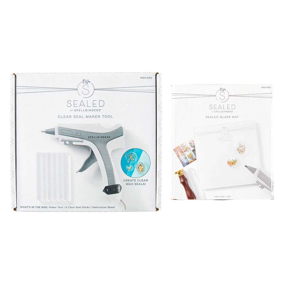 Spellbinders - Clear Seal Maker Tool & Glass Mat Bundle
