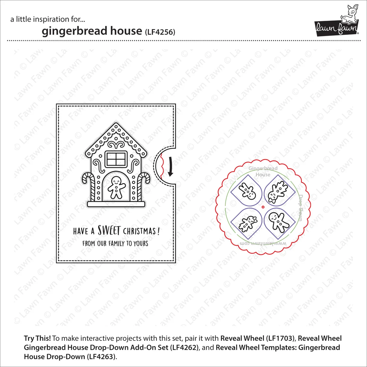 Lawn Fawn - Gingerbread House Stamp, Die & Stencil Bundle