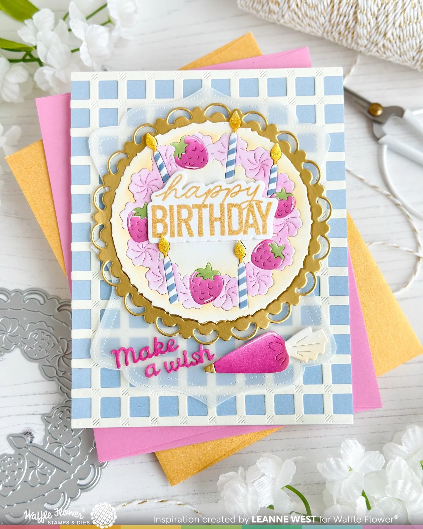 Waffle Flower - Cake Focal Die-n-stencil Bundle
