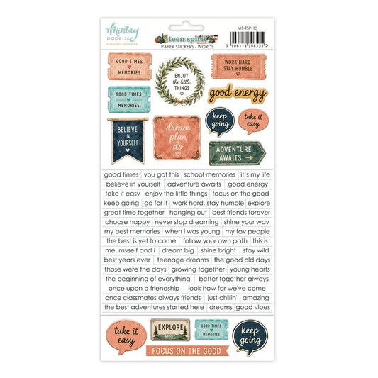Mintay - Teen Spirit - Paper Stickers: Words