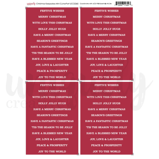 Uniquely Creative - Christmas Keepsake - Mini Cut-a-Part