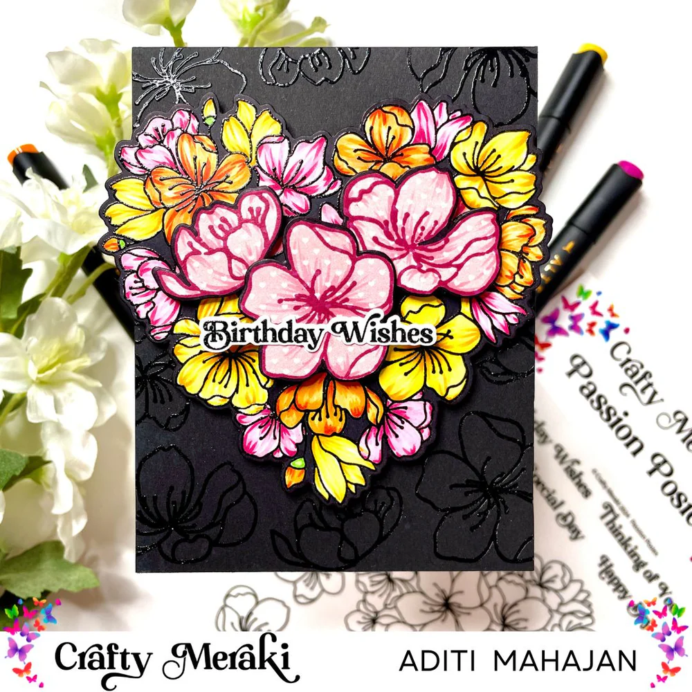 Crafty Meraki - Passion Posies Stamp & Die Bundle