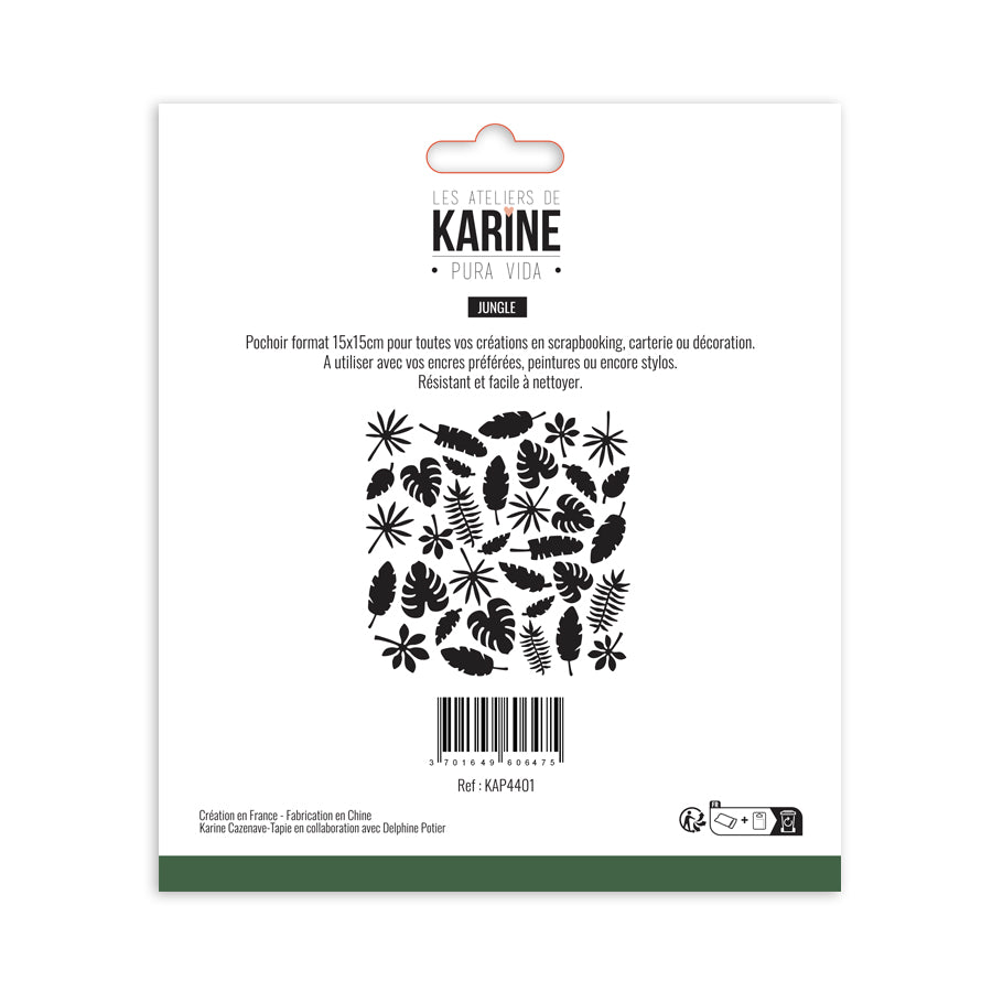 Les Ateliers de Karine - Pura Vida - Jungle Stencil