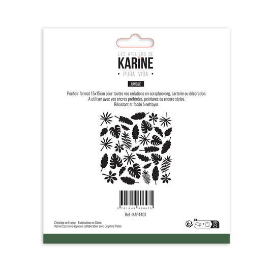 Les Ateliers de Karine - Pura Vida - Jungle Stencil
