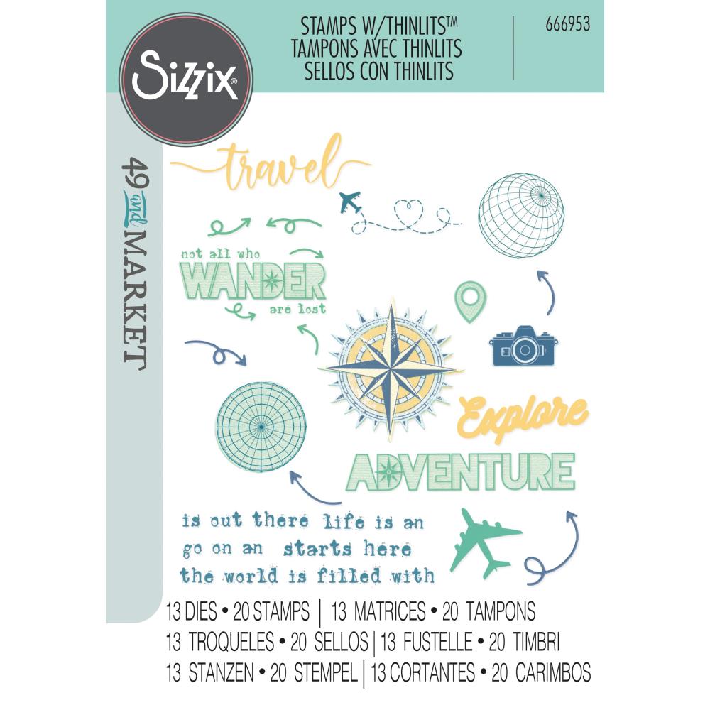 Sizzix - Wanderlust Explorer Stamp & Die by 49 and Market