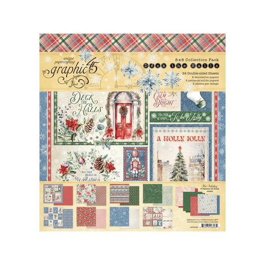 Graphic 45 - Deck The Halls - 8x8 Paper Pack