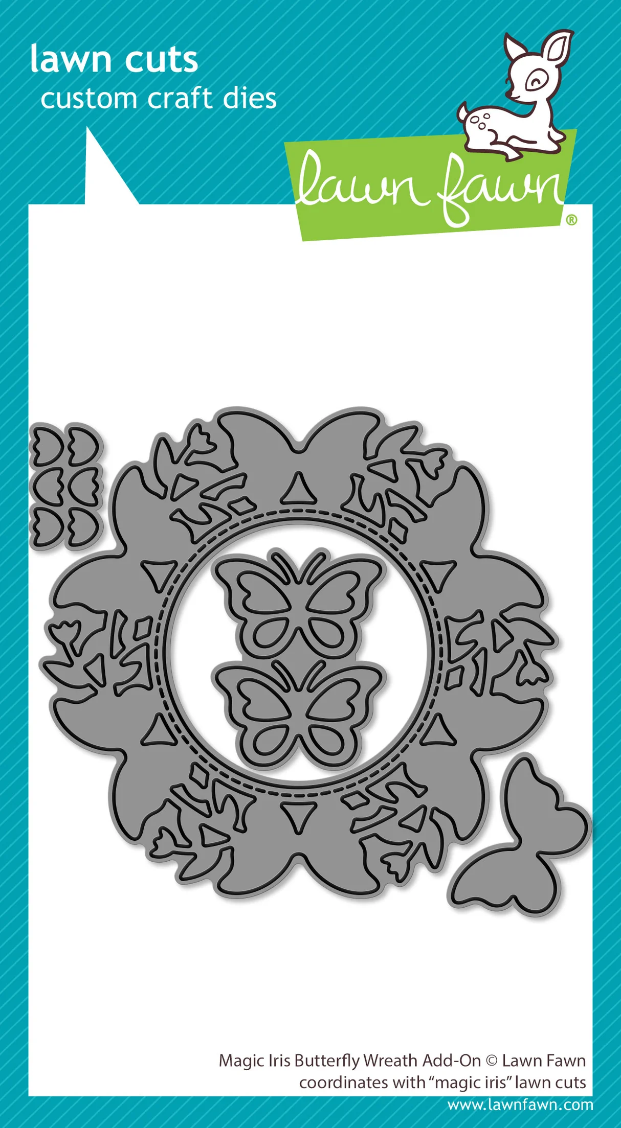 Lawn Fawn - Magic Iris Butterfly Wreath Add-on Die Set