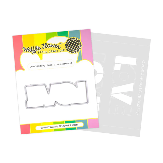 Waffle Flower - Overlapping Love Die-n-stencil Bundle