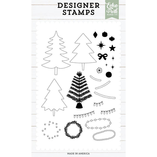 Echo Park - Christmas Trees Stamp & Die Bundle