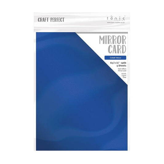 Craft Perfect - Satin Mirror Cardstock - Cobalt Velour