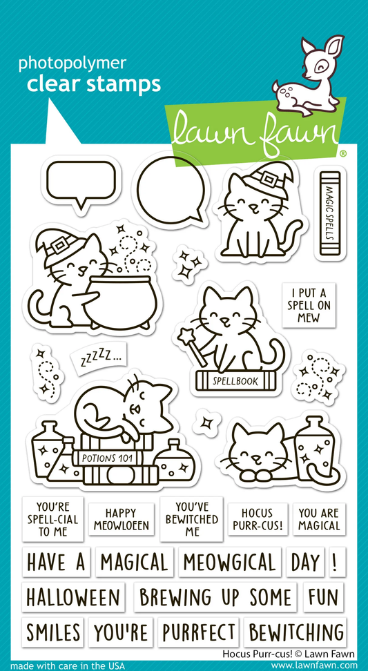 Lawn Fawn - Hocus Purr-cus! Stamp, Die & Stencil Bundle