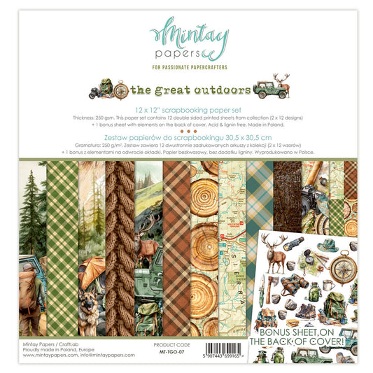 Mintay - The Great Outdoors- 12x12 Paper Set