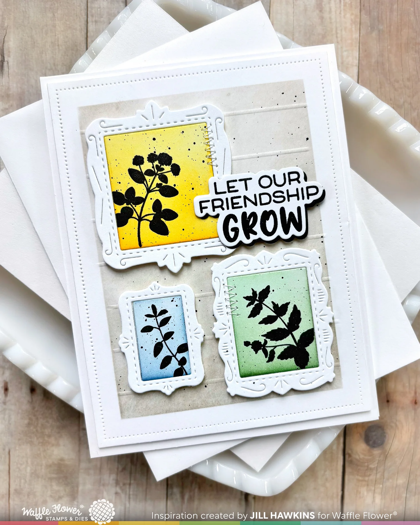 Waffle Flower - Postage Collage - Herb Silhouettes Stamp Set