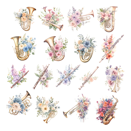 Simply Stated - Beauty of Music - Brass Instruments Ephemera