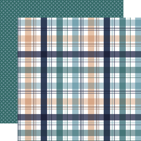 Echo Park - Snow Day - Cardstock: Cozy Plaid
