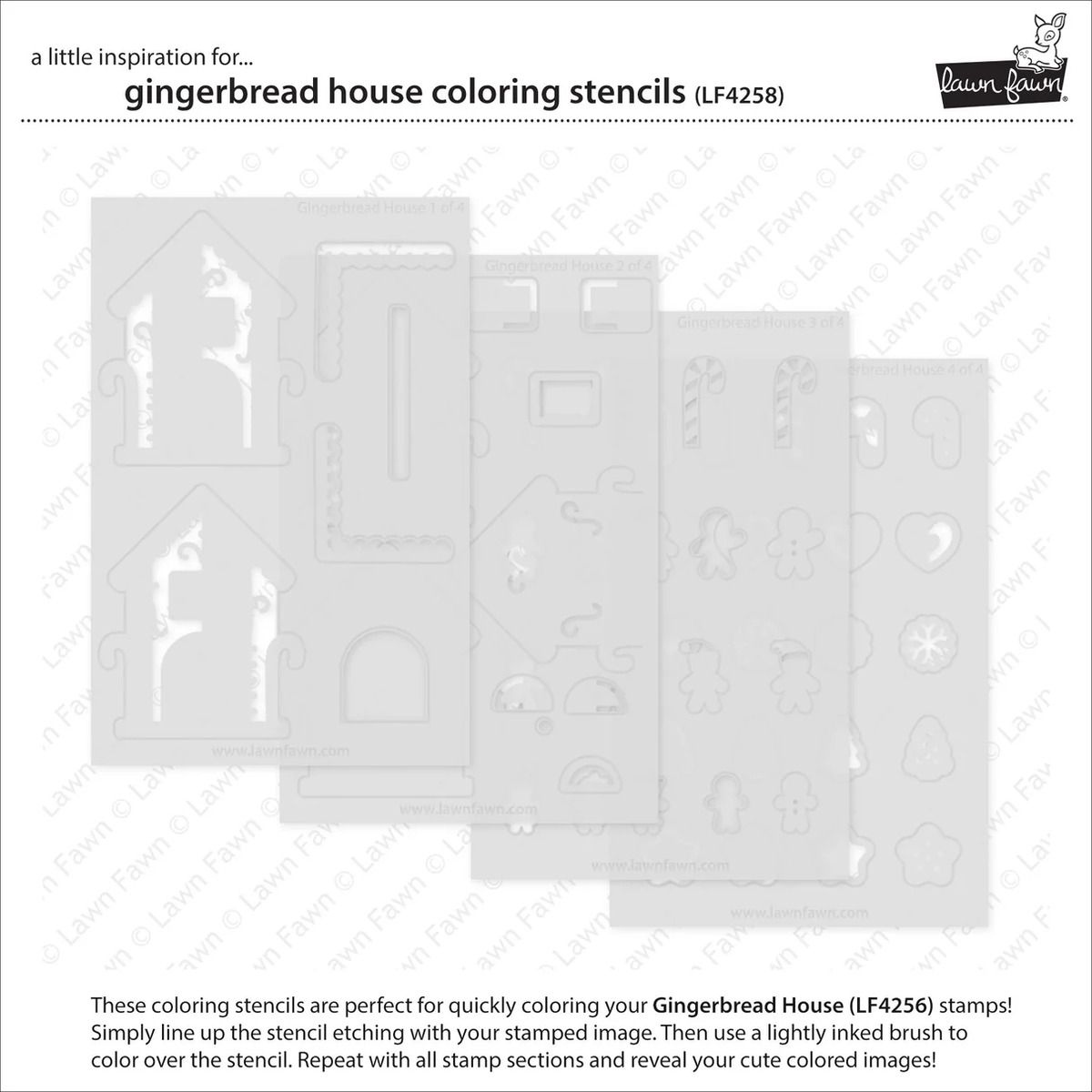 Lawn Fawn - Gingerbread House Stamp, Die & Stencil Bundle