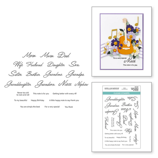 Spellbinders - Family Musical Mix Greetings Stamp Set