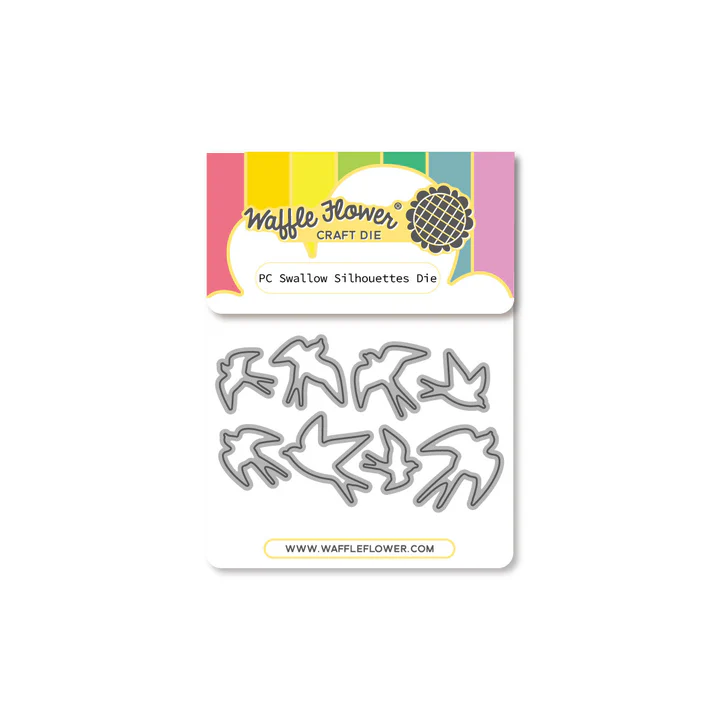 Waffle Flower - Postage Collage - Swallow  Silhouettes Die Set