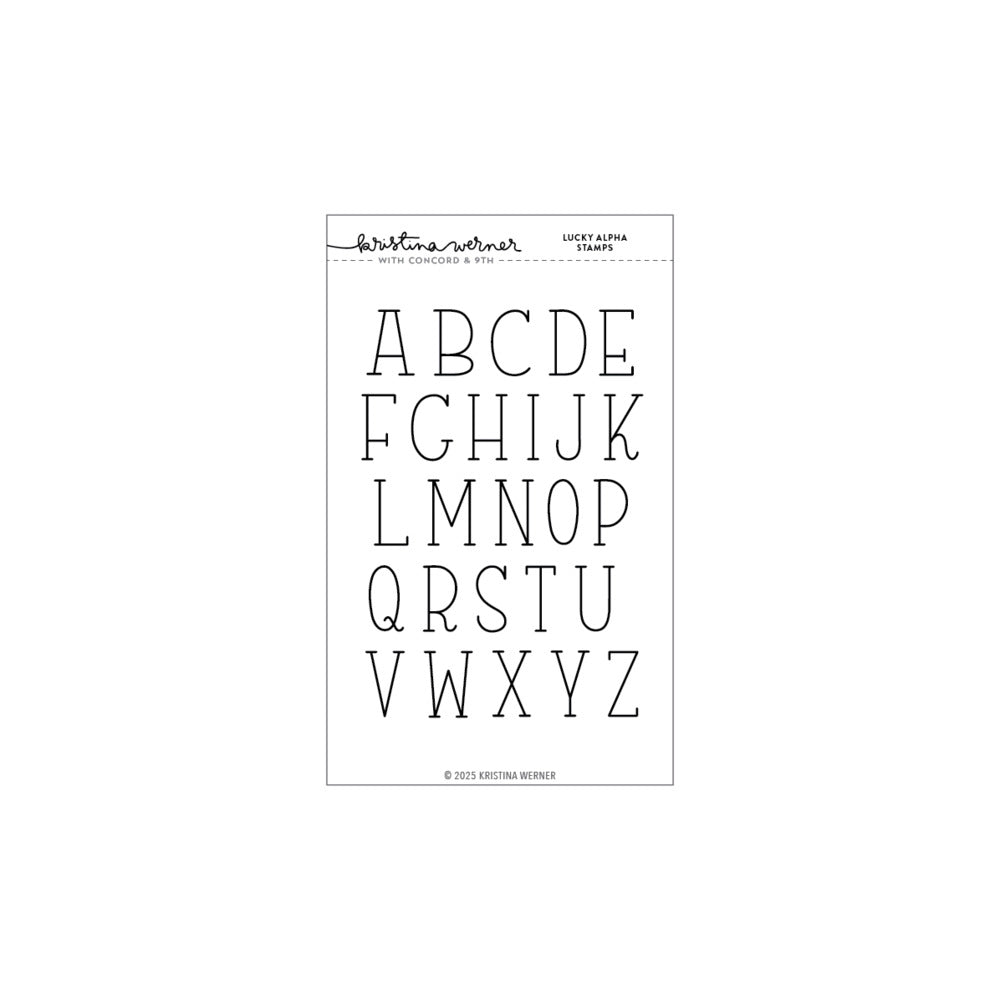 Concord & 9th - Lucky Alpha Stamp Set by Kristina Werner