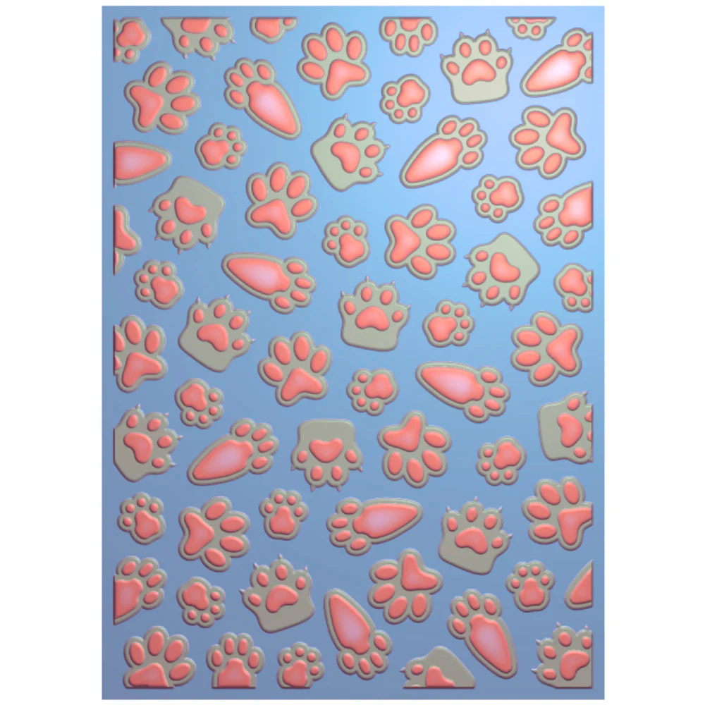 Honey Bee - 3D Embossing Folder - Paw Prints