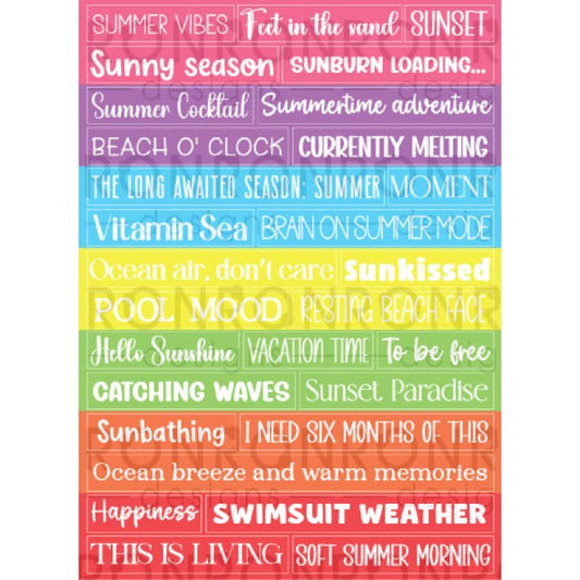 RonRon Designs - Stickers - Summertime: Bright Colors