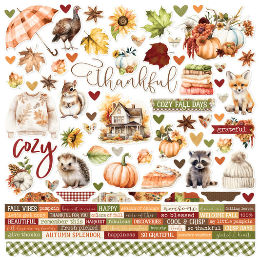Simple Stories - Simple Vintage Autumn Breeze - Sticker Sheet