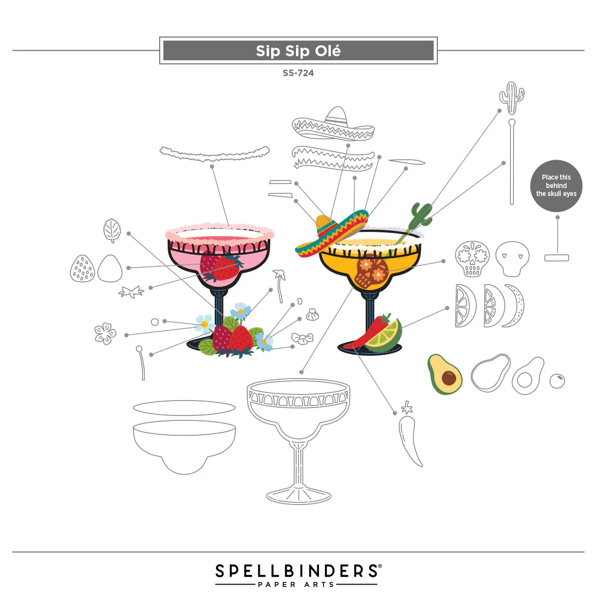 Spellbinders - Sip Sip Ole Die Set