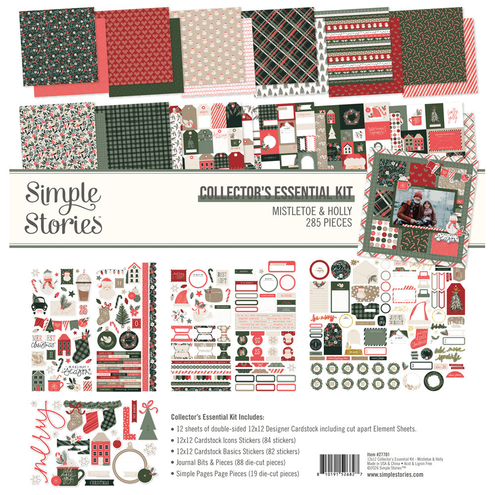 Simple Stories - Mistletoe & Holly - Collector's Essential Kit