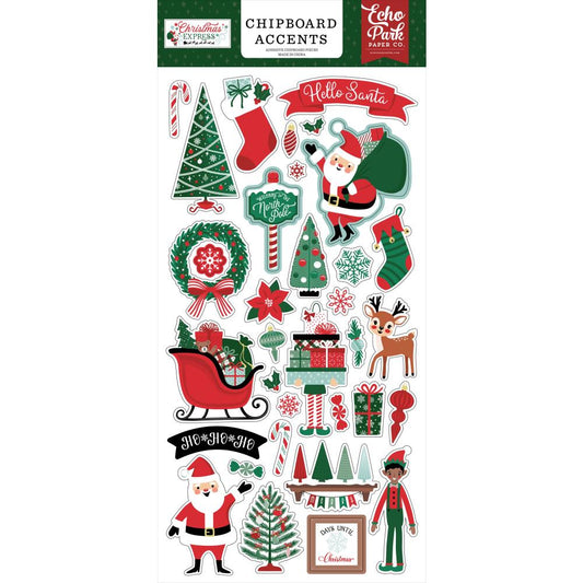 Echo Park - Christmas Express - Chipboard Accents