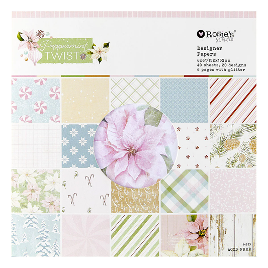 Rosie's Studio - Peppermint Twist - 6x6 Paper Pad
