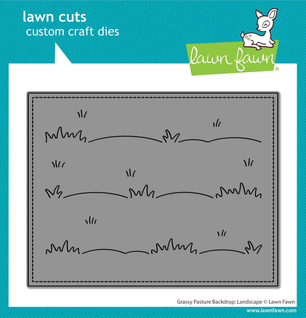 Lawn Fawn - Grassy Pasture Backdrop: Landscape Die
