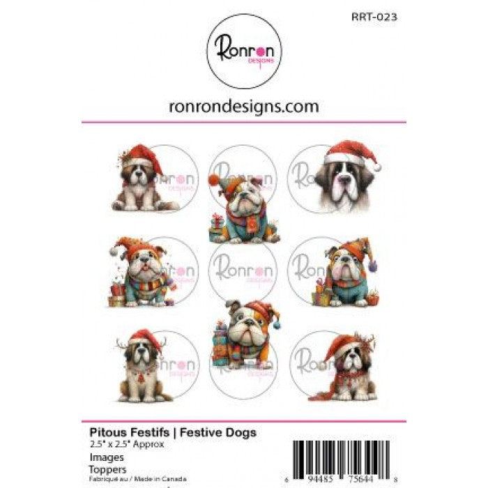 RonRon Designs - Toppers - Festive Dogs