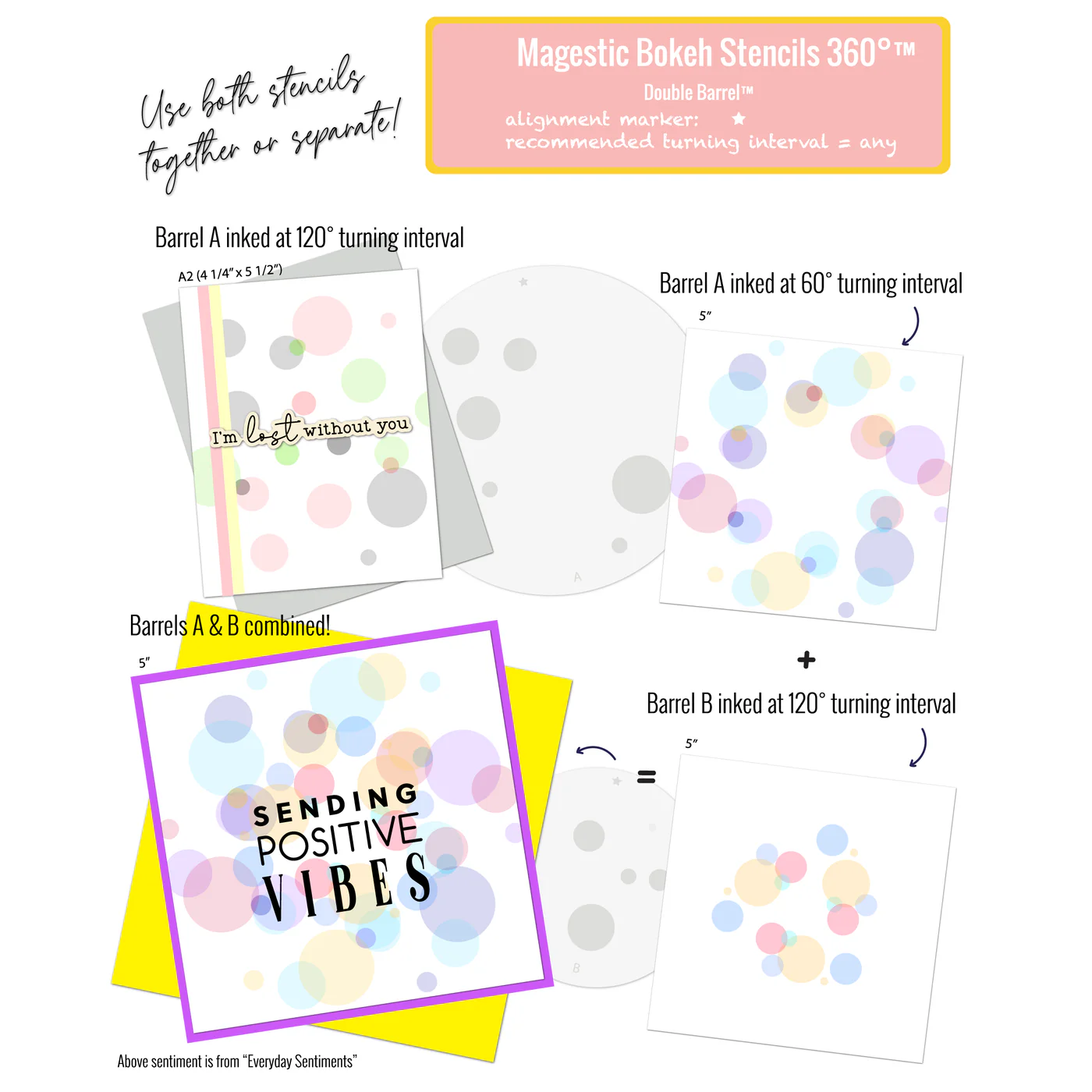 Sunbird Spark - Stencils 360 - Majestic Bokeh Stencil Set