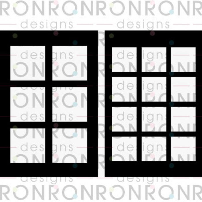 RonRon Designs - Stencil - Pair of Squares: 6x9