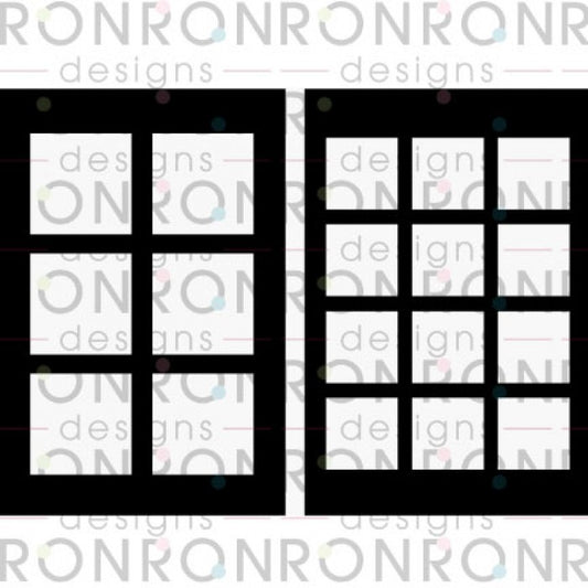 RonRon Designs - Stencil - Pair of Squares: 6x9
