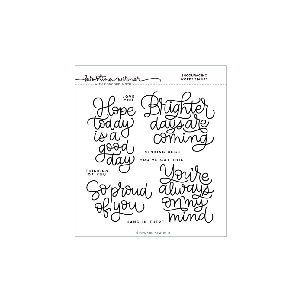 Concord & 9th - Encouraging Words Stamp & Die Bundle by Kristina Werner