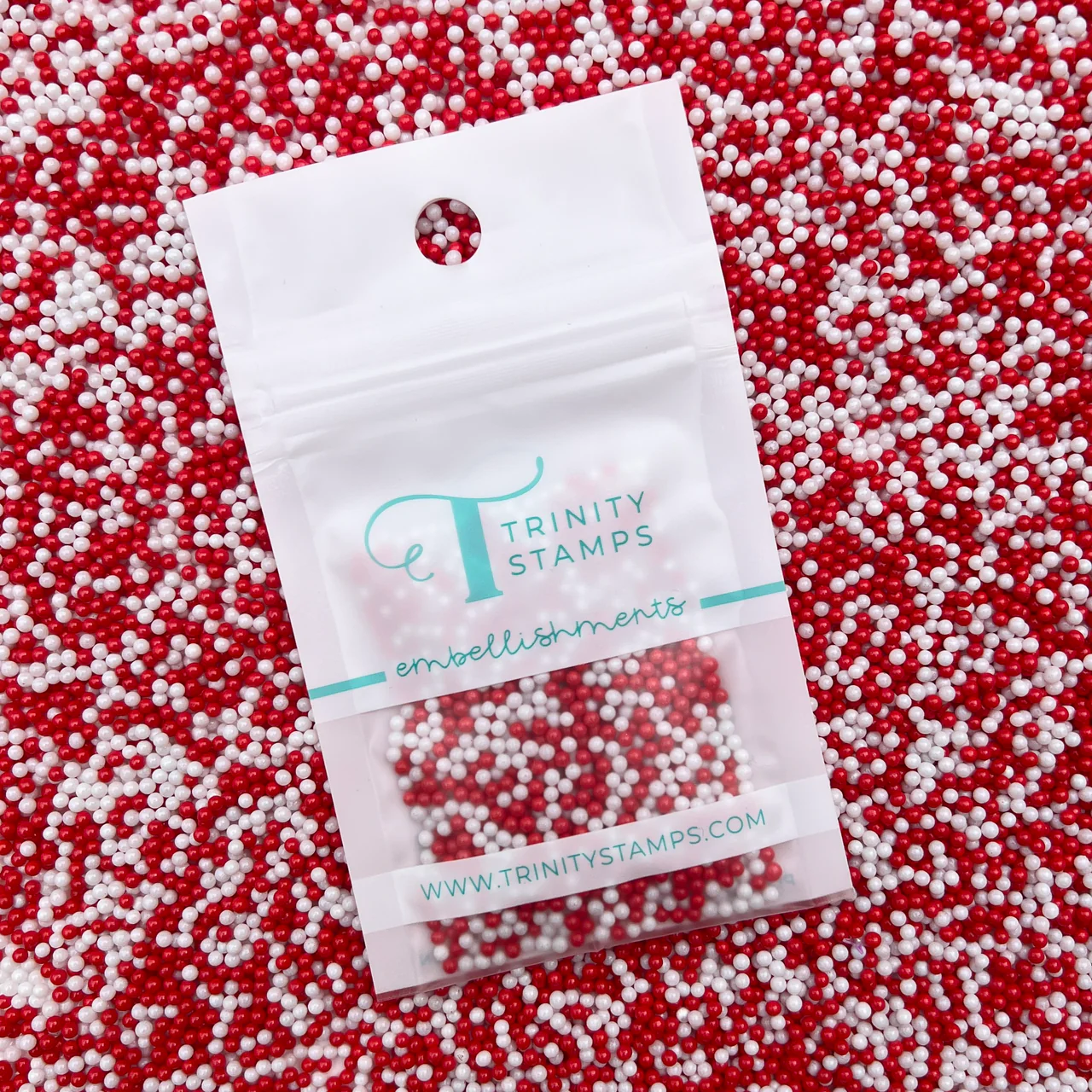 Trinity Stamps - Shaker Pop Embellishment - Opaque Peppermint