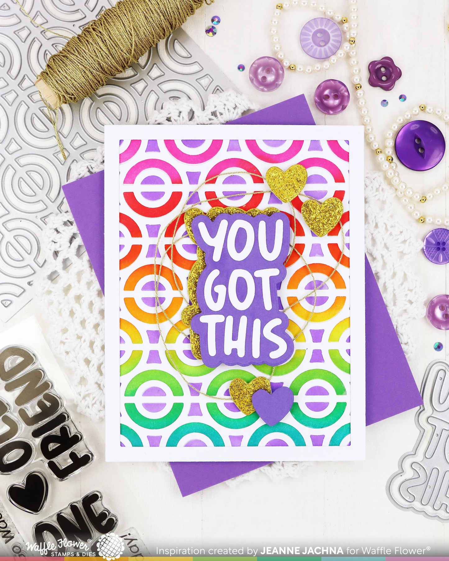 Waffle Flower - Happy Circles Panel Die