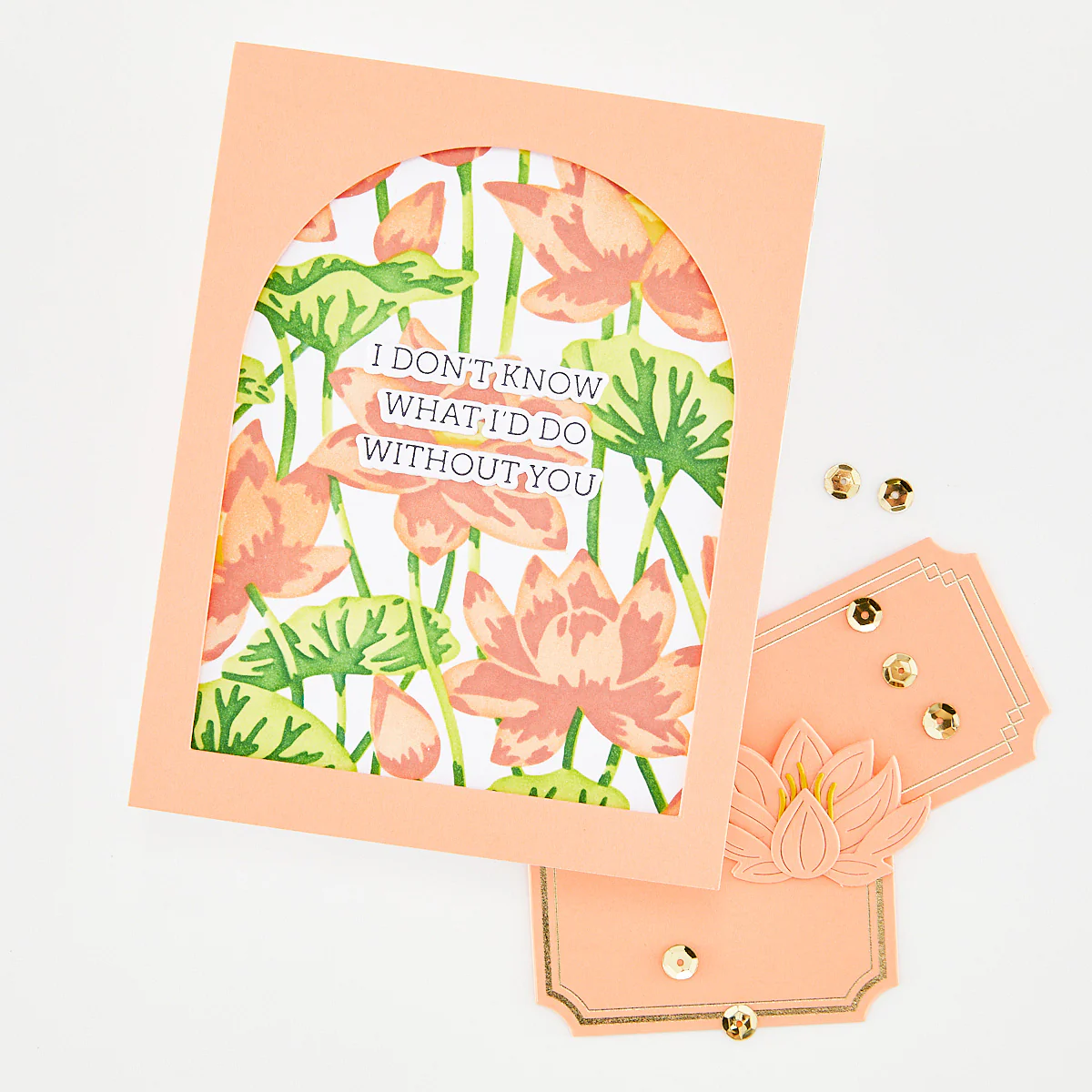 Hero Arts - Lotus Field Letterpress + Foil Plate & Stencil Bundle