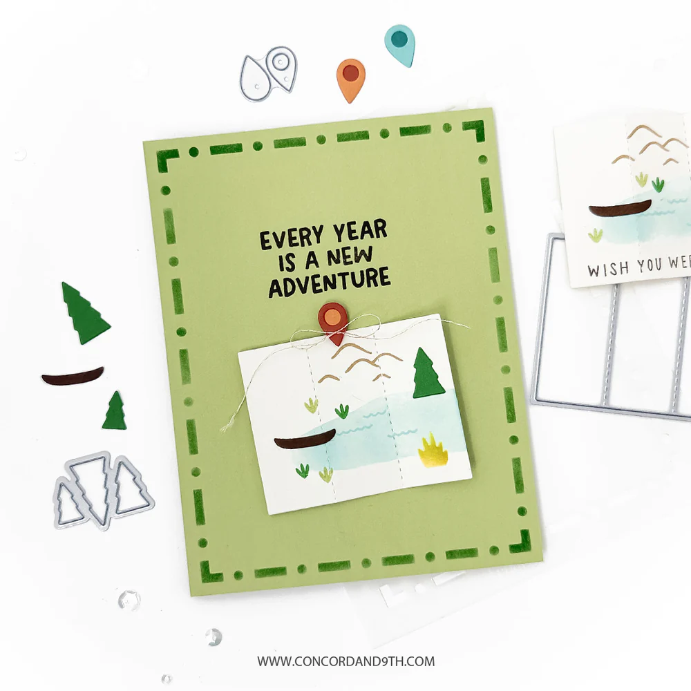 Concord & 9th - Adventure Awaits Stamp, Die & Stencil Bundle