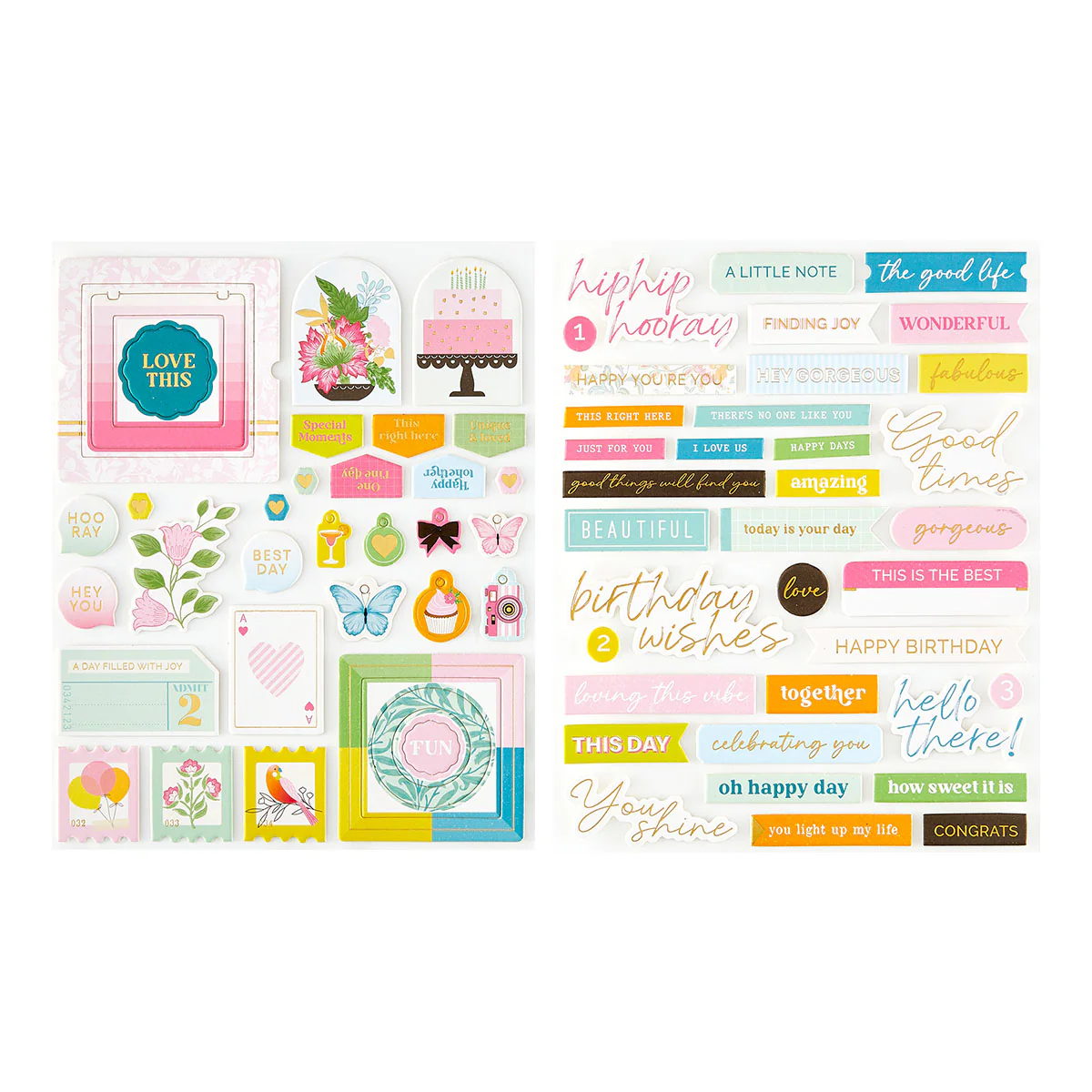 Rosie's Studio - Jubilee - Chipboard Stickers